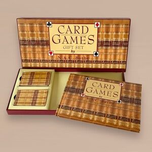 Card Games Gift Set by NAC Bathe 2 Decks Playing Cards & Card Game Book